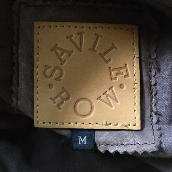 Savile Row Genuine Leather Men’s Brown Bomber Jacket Size Medium - Picture 5 of 7